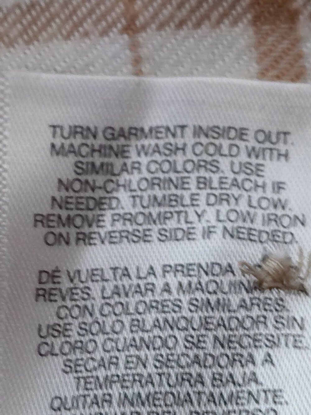 C&C CALIFORNIA Flannel Shirt Collared Button-Up White w/Tan Plaid NWOT XL - Picture 9 of 11